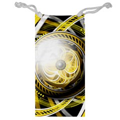 Incredible Eye Of A Yellow Construction Robot Jewelry Bag by jayaprime