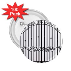 Inspirative Iron Gate Fence 2 25  Buttons (100 Pack) 