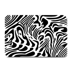 Psychedelic Zebra Pattern Black Plate Mats by Alisyart