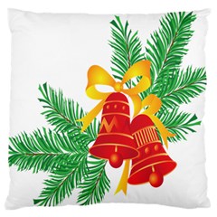 New Year Christmas Bells Tree Large Cushion Case (two Sides) by Alisyart