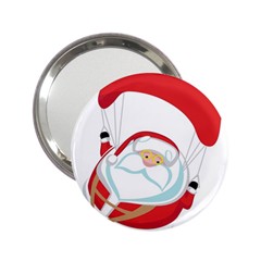 Skydiving Christmas Santa Claus 2 25  Handbag Mirrors by Alisyart
