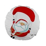 Skydiving Christmas Santa Claus Standard 15  Premium Flano Round Cushions Back