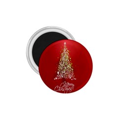 Tree Merry Christmas Red Star 1 75  Magnets