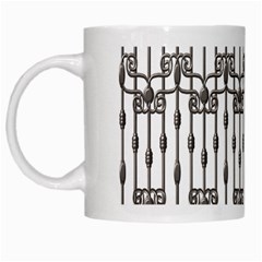 Iron Fence Grey Strong White Mugs by Alisyart