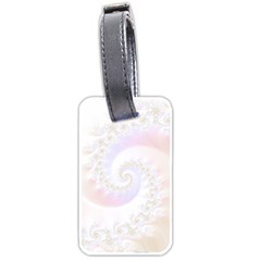 Mother Of Pearls Luxurious Fractal Spiral Necklace Luggage Tags (two Sides) by jayaprime