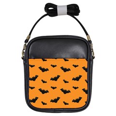Halloween Bat Animals Night Orange Girls Sling Bags by Alisyart
