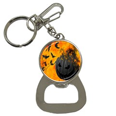 Halloween Pumpkin Bat Ghost Orange Black Smile Button Necklaces by Alisyart