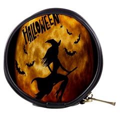 Halloween Wicked Witch Bat Moon Night Mini Makeup Bags by Alisyart