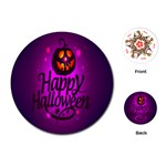 Happy Ghost Halloween Playing Cards (Round) 