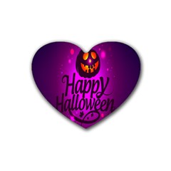 Happy Ghost Halloween Heart Coaster (4 Pack)  by Alisyart