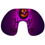 Happy Ghost Halloween Travel Neck Pillows