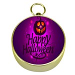 Happy Ghost Halloween Gold Compasses