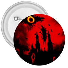 Big Eye Fire Black Red Night Crow Bird Ghost Halloween 3  Buttons by Alisyart