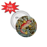 Fish Underwater Cubism Mosaic 1.75  Buttons (100 pack)  Front