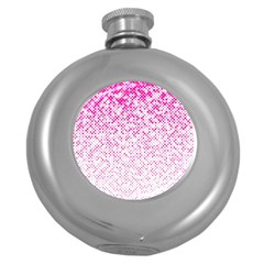 Halftone Dot Background Pattern Round Hip Flask (5 Oz) by Celenk