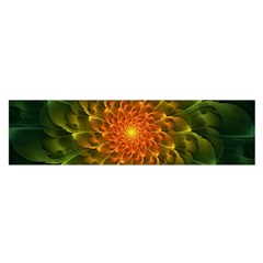 Beautiful Orange-green Desert Cactus Fractalspiral Satin Scarf (oblong) by jayaprime