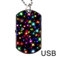 Fireworks Rocket New Year S Day Dog Tag Usb Flash (one Side) by Celenk