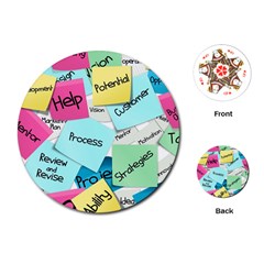 Stickies Post It List Business Playing Cards (round)  by Celenk