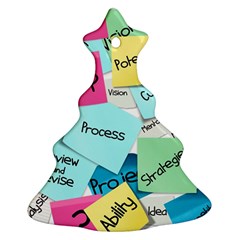 Stickies Post It List Business Ornament (christmas Tree)  by Celenk