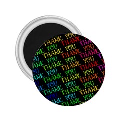 Thank You Font Colorful Word Color 2 25  Magnets by Celenk