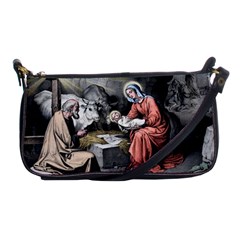 The Birth Of Christ Shoulder Clutch Bags by Valentinaart