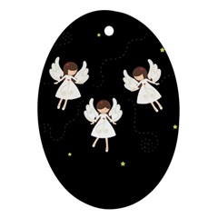 Christmas Angels  Oval Ornament (two Sides) by Valentinaart