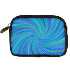 Blue Background Spiral Swirl Digital Camera Cases by Celenk