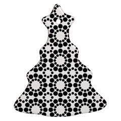 Black White Pattern Seamless Monochrome Ornament (christmas Tree)  by Celenk