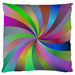 Spiral Background Design Swirl Large Flano Cushion Case (two Sides) by Celenk