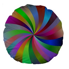 Spiral Background Design Swirl Large 18  Premium Round Cushions by Celenk