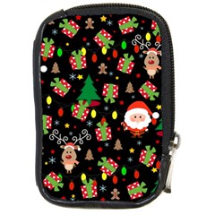 Santa And Rudolph Pattern Compact Camera Cases by Valentinaart
