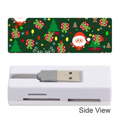 Santa And Rudolph Pattern Memory Card Reader (stick)  by Valentinaart