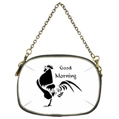 Black Rooster Crowing The Good Morning Alarm Chain Purses (one Side)  by WayfarerApothecary