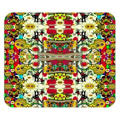 Chicken Monkeys Smile In The Floral Nature Looking Hot Double Sided Flano Blanket (small)  by pepitasart