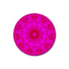 Pattern Rubber Round Coaster (4 Pack)  by gasi