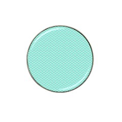 Tiffany Aqua Blue Chevron Zig Zag Hat Clip Ball Marker by PodArtist
