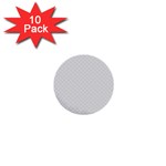 Bright White Stitched and Quilted Pattern 1  Mini Buttons (10 pack) 