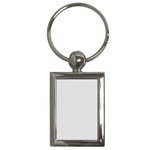 Bright White Stitched and Quilted Pattern Key Chains (Rectangle) 