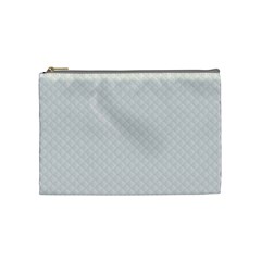 Bright White Stitched And Quilted Pattern Cosmetic Bag (medium)  by PodArtist