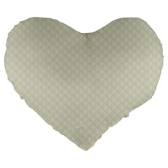 Rich Cream Stitched And Quilted Pattern Large 19  Premium Heart Shape Cushions by PodArtist