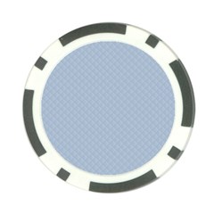 Powder Blue Stitched And Quilted Pattern Poker Chip Card Guard by PodArtist