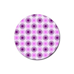 Pattern Rubber Round Coaster (4 Pack)  by gasi