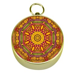 Sunshine Mandala And Other Golden Planets Gold Compasses by pepitasart