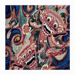 Indonesia Bali Batik Fabric Medium Glasses Cloth (2-side) by Celenk