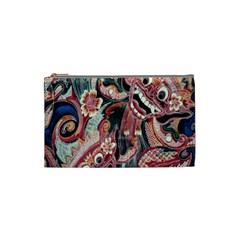 Indonesia Bali Batik Fabric Cosmetic Bag (small)  by Celenk