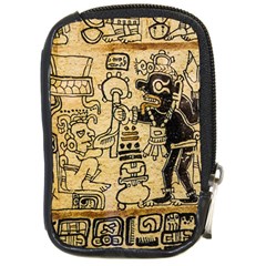 Mystery Pattern Pyramid Peru Aztec Font Art Drawing Illustration Design Text Mexico History Indian Compact Camera Cases by Celenk