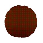 Classic Christmas Red and Green Houndstooth Check pattern Standard 15  Premium Flano Round Cushions Back