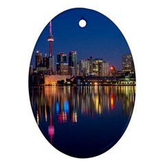 Buildings Can Cn Tower Canada Ornament (oval) by Celenk