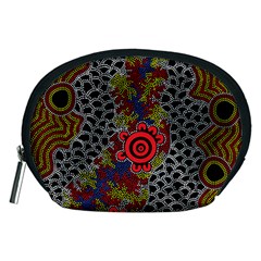Aboriginal Art - Waterholes Accessory Pouches (medium)  by hogartharts
