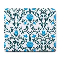 Art Nouveau, Art Deco, Floral,vintage,blue,green,white,beautiful,elegant,chic,modern,trendy,belle Époque Large Mousepads by NouveauDesign